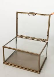 Glass Box Gold Finish 22 5x43x31cm