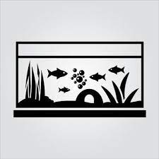 Isolated Glyph Aquarium Icon Scalable