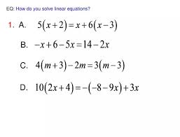 Solve Linear Equations