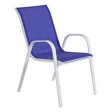 Stackable Cobalt Blue Sling Patio Chair