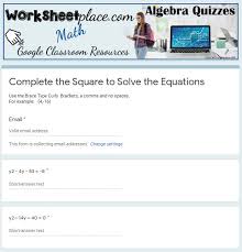 Complete The Square 1 Worksheets
