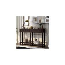 Harper Bright Designs 58 In Espresso Standard Rectangle Wood Console Table With Drawer Brown