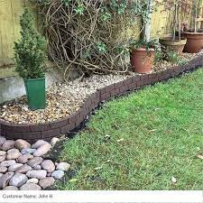 1 2m Recycled Rubber Lawn Edging