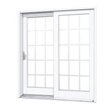 Mp Doors 72 In X 80 In Smooth White Left Hand Composite Sliding Patio Door With 15 Lite Gbg