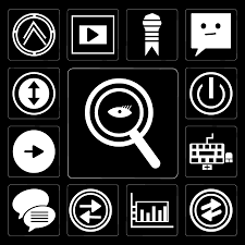 Set Of 13 Simple Editable Icons Such As