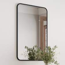 Isla Rounded 36 Inch Wall Mirror Black