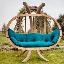 Round Wooden Garden Swing From As