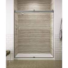 Kohler K 706009 L Mx Levity Sliding Shower Door With Crystal Clear Glass Matte Nickel