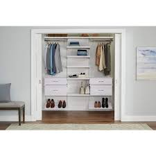 6 Ft White Adjustable Closet Organizer