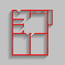 Apartment House Floor Plans Black Icon