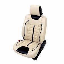 Leather Black And White Car Seat Cover
