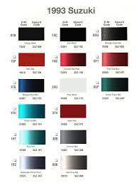 Suzuki Paint Codes Color Charts