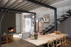 exposed brick and steel create backdrop