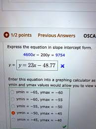 Osca Express The Equation In Slope