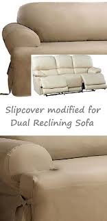 Dual Reclining Sofa Slipcover T Cushion