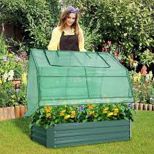 Green Metal Raised Garden Bed