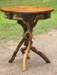 Antique Wood Rustic Accent Table
