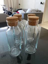 Ikea Glass Bottle With Cork Lid 1 Unit