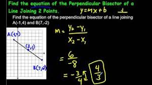 Bisector Of A Line Joining 2 Points