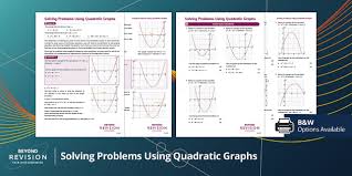 Solving Problems Using Quadratic Graphs