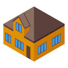 Family House Icon Isometric Vector Home