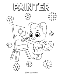 Painter Free Coloring Pages