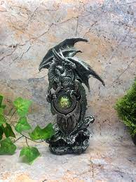 Majestic Dragon Jewel Guardian Statue