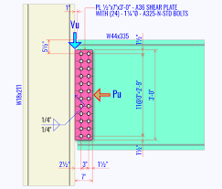 beam to column connection shear plate