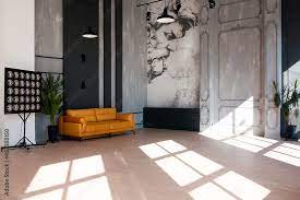 Black And Grey Walls Wooden Floor