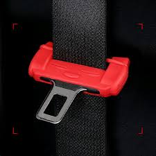 Red Silicone Car Seat Belt Buckle Clip