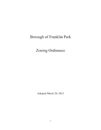 Borough Of Franklin Park Zoning Ordinance