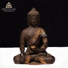 Copper Buddha Statue 9inch Handmade