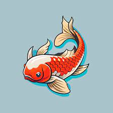 Koi Fish Vector Icon Ilration
