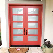 Textured Fiberglass French Double Door