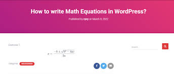 The Method To Add Math Equations In