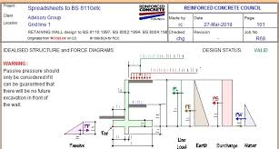 Retaining Wall Design To Bs 8110 1997