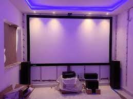White Cinema Projection Screen