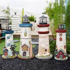 Solar Powered Lighthouse Garden Light