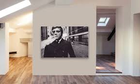 Oliver Reed Icon B W Canvas Wall