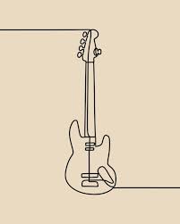 Premium Vector Guitar In One Line Art