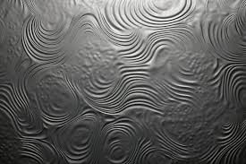 Glass Door With A Pattern Of Wavy Lines