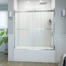 Sliding Semi Frameless Tub Door