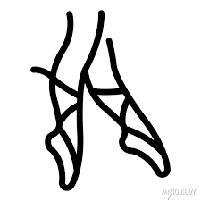 Ballet R Shoes Icon Outline