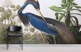 Blue Heron By J J Audubon Wallpaper