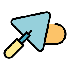 Home Trowel Icon Outline Vector
