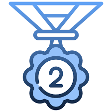 Silver Medal Generic Blue Icon