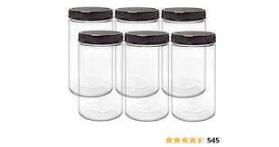 Ljdeals 32 Oz Clear Plastic Jars With