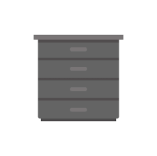 Modern Drawer Icon Flat Vector Kitchen