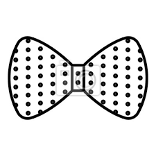 Dotted Bow Tie Icon Outline Dotted Bow