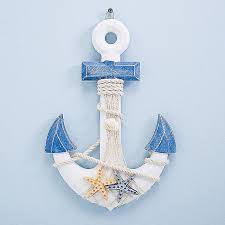 Wooden Anchors Decoration With Rope And